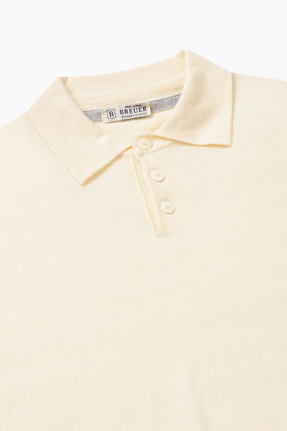 코튼 폴로 502 아이보리 반소매 니트