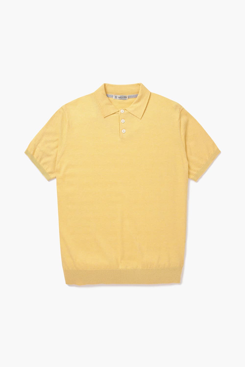 코튼 폴로 502 옐로우 반소매 니트