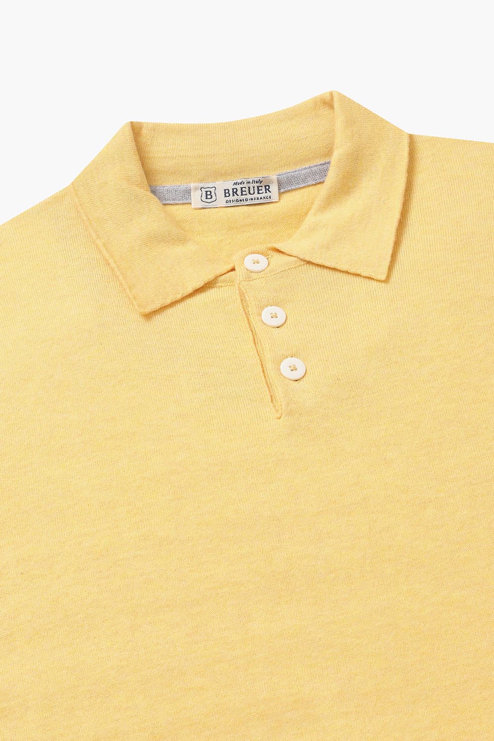 코튼 폴로 502 옐로우 반소매 니트