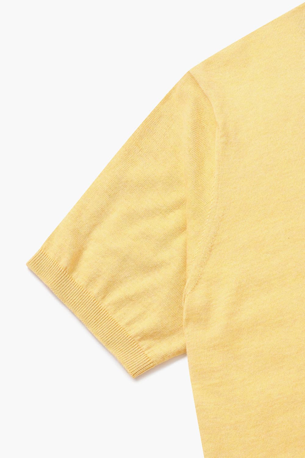 코튼 폴로 502 옐로우 반소매 니트