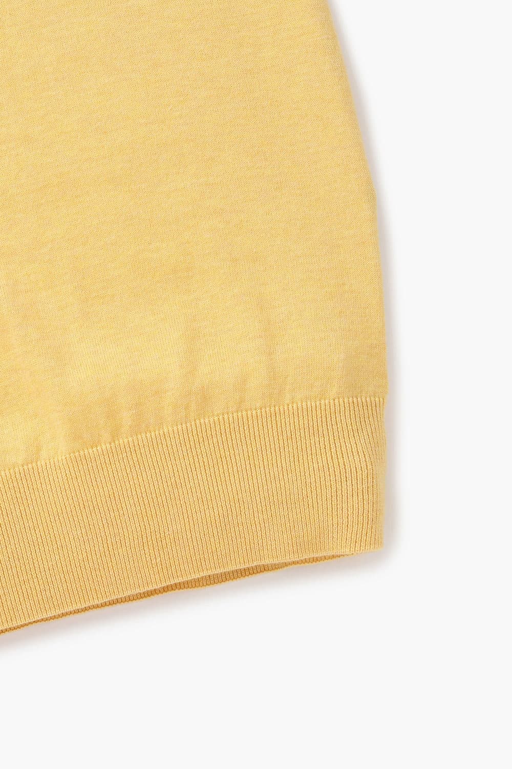 코튼 폴로 502 옐로우 반소매 니트