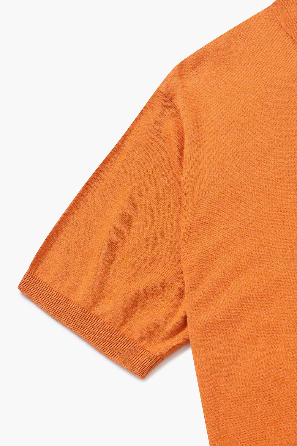 코튼 폴로 502 오렌지 반소매 니트