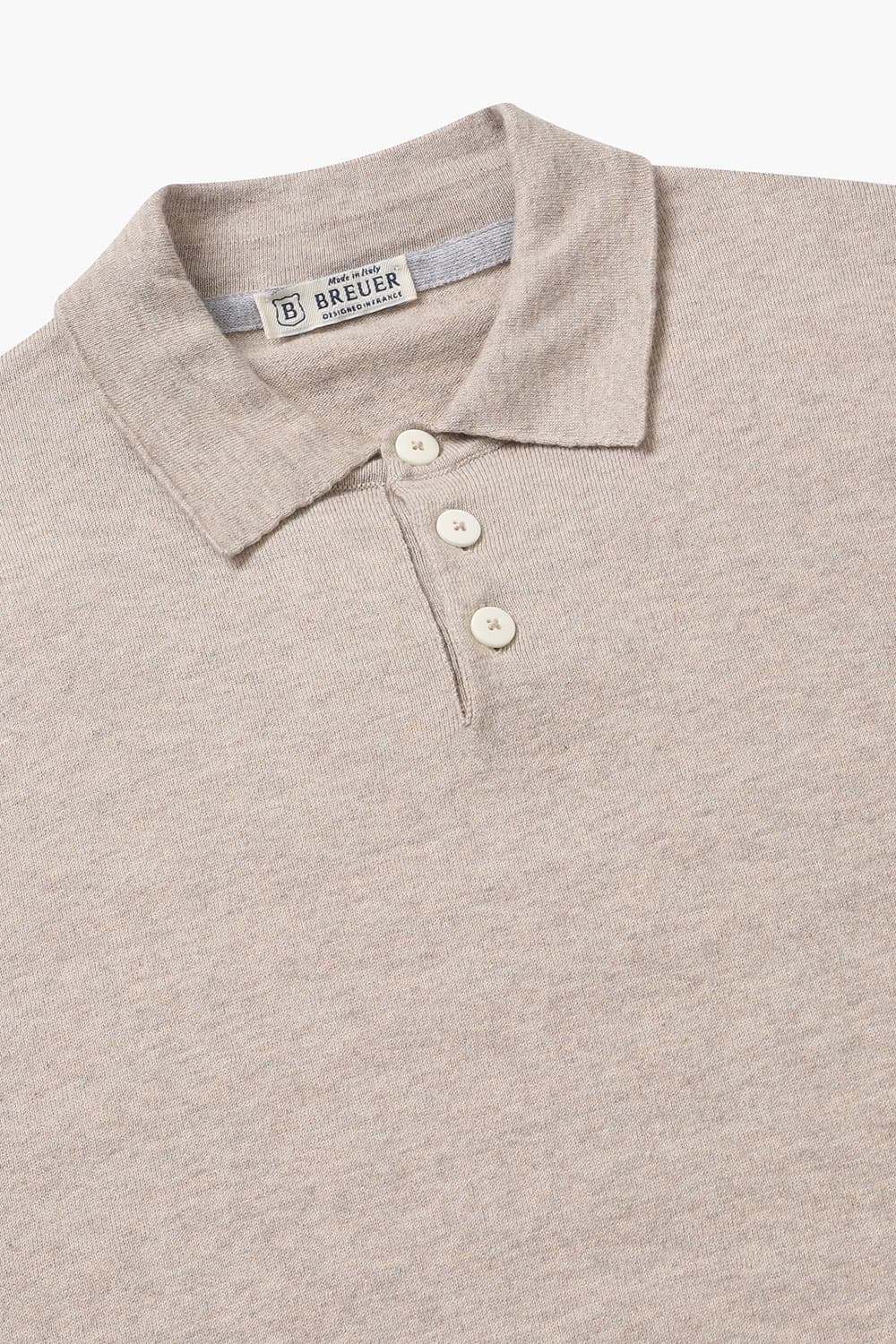 코튼 폴로 502 라이트브라운 반소매 니트