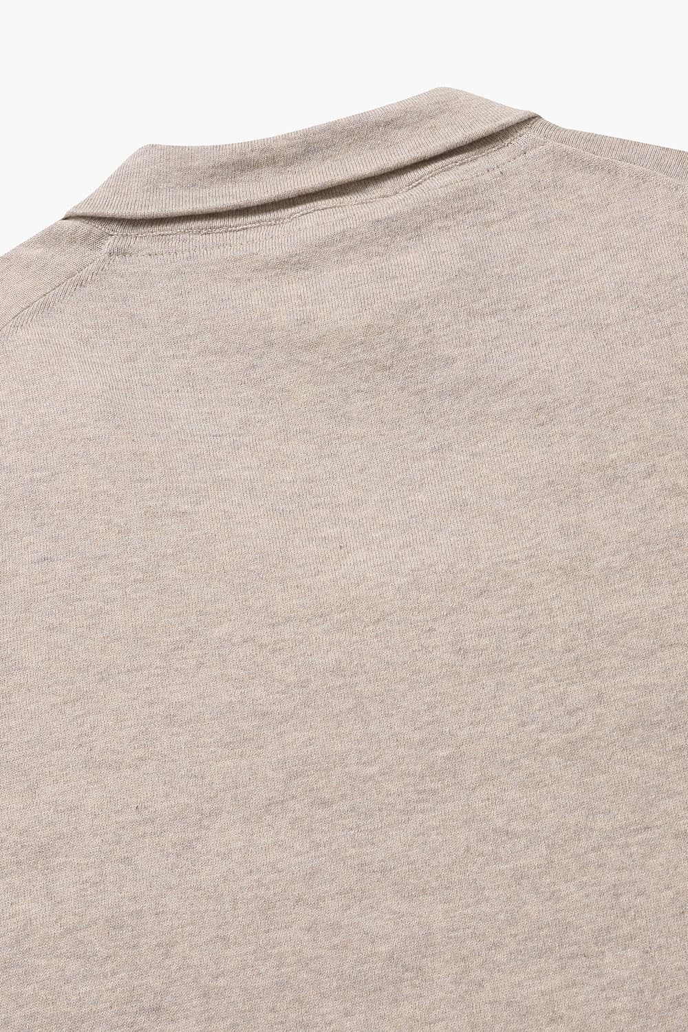 코튼 폴로 502 라이트브라운 반소매 니트