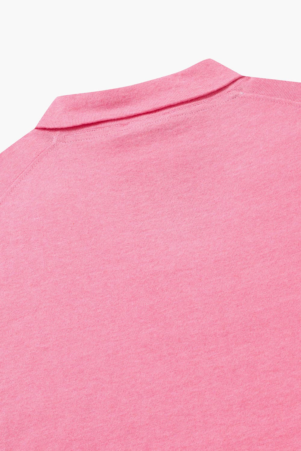 코튼 폴로 502 핑크 반소매 니트