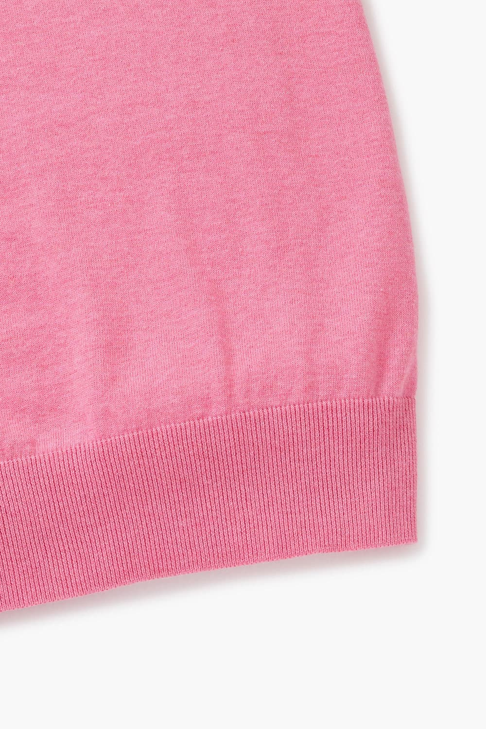 코튼 폴로 502 핑크 반소매 니트