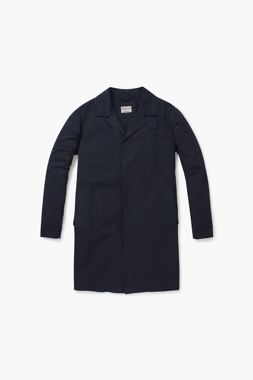 코튼 가먼트다잉 104 다크네이비 트렌치 코트