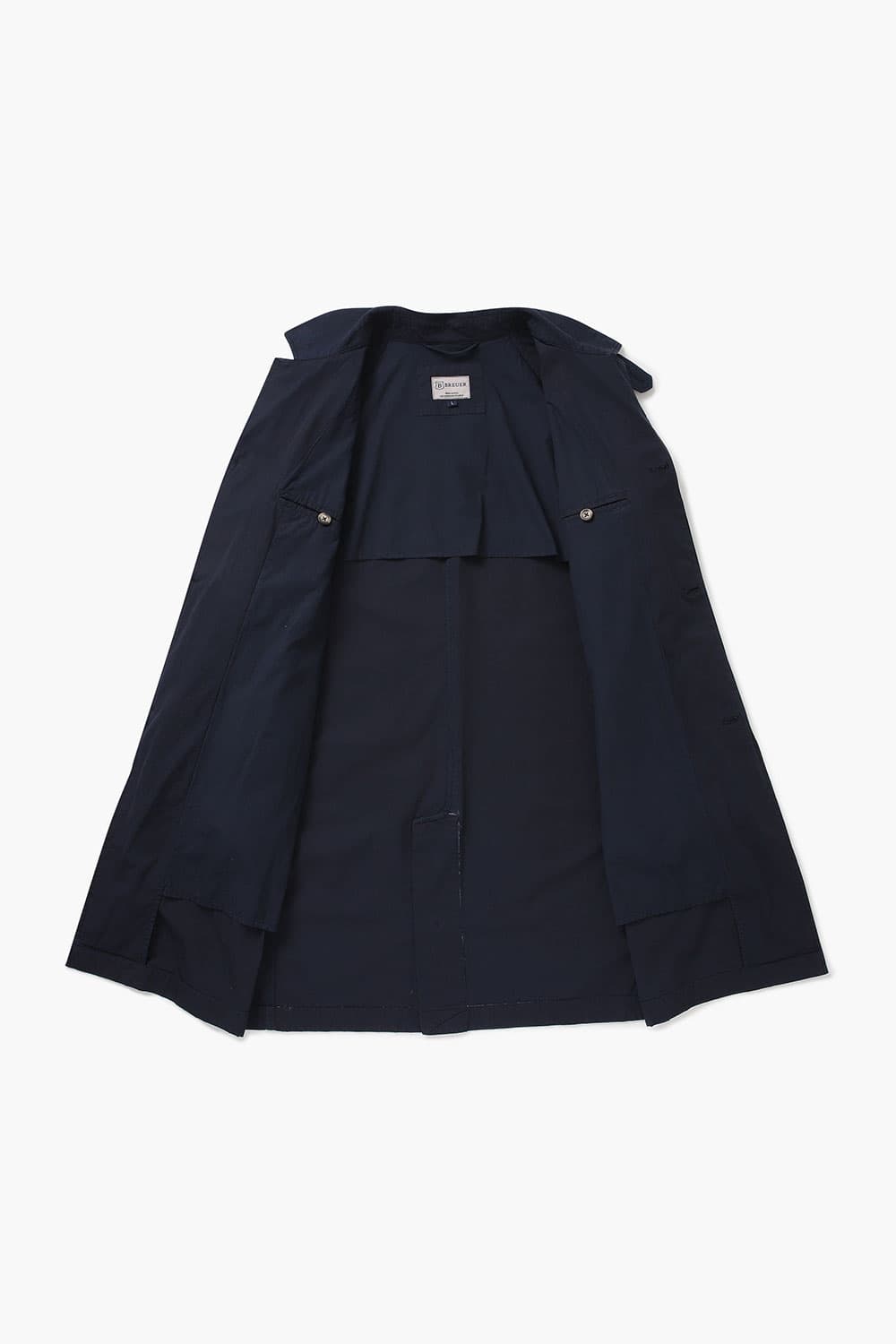 코튼 가먼트다잉 104 다크네이비 트렌치 코트