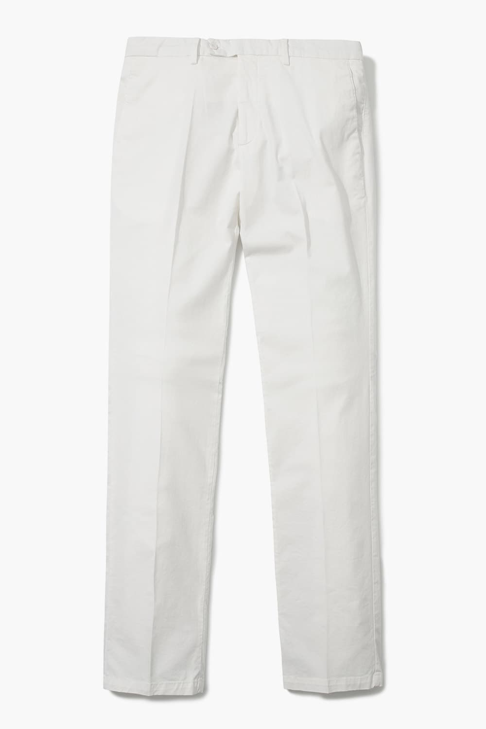 코튼 테이퍼드 802 화이트 팬츠