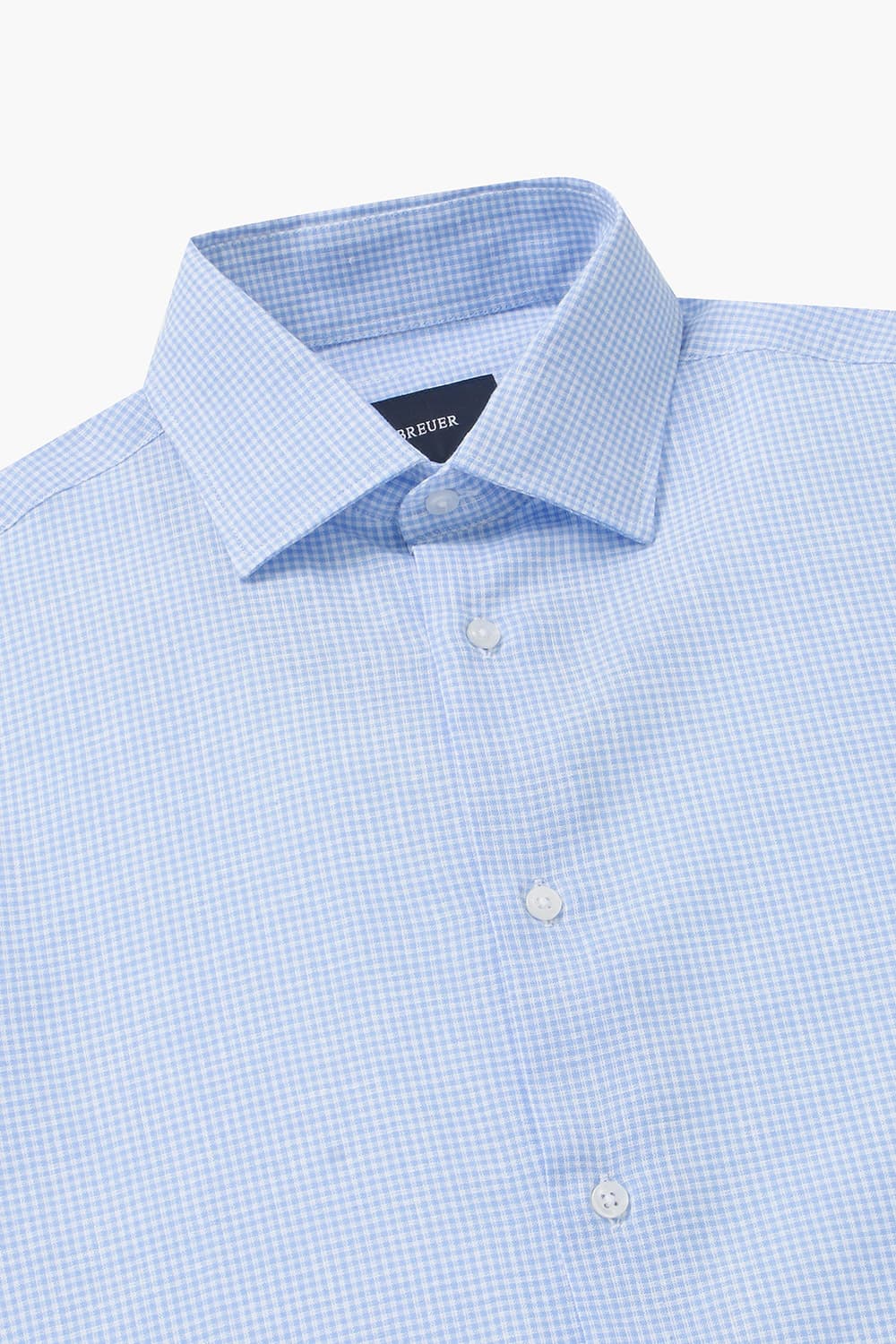 린넨 혼방 마이크로 깅엄 체크 810 라이트블루 셔츠