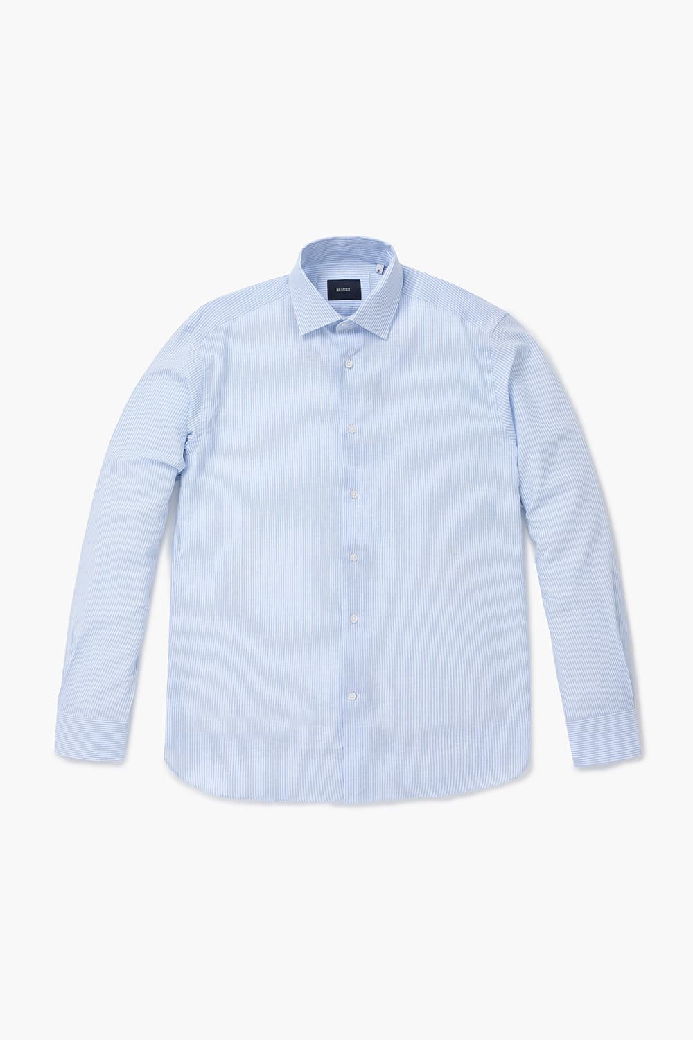 린넨 혼방 스트라이프 809 라이트블루 셔츠