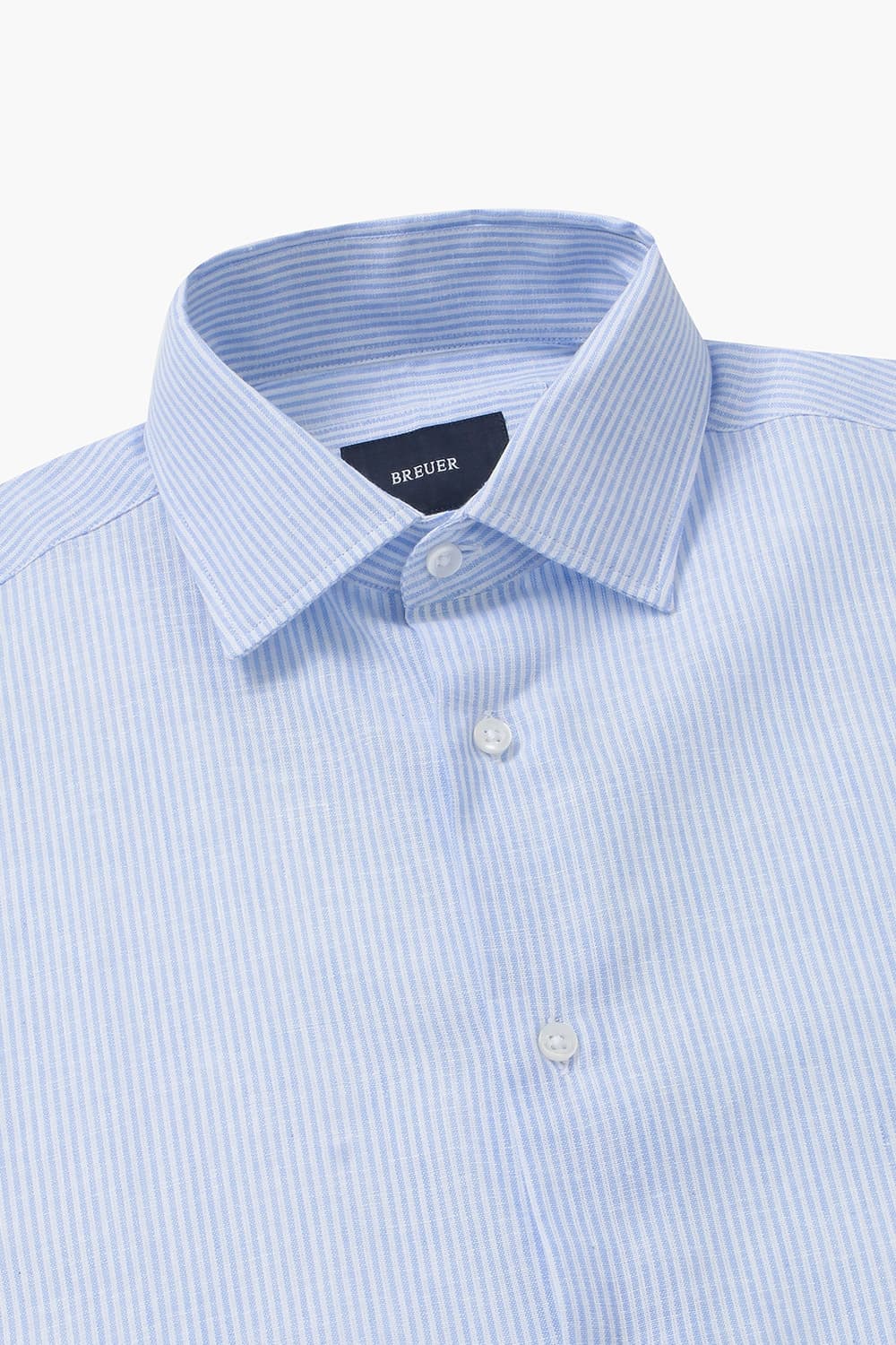 린넨 혼방 스트라이프 809 라이트블루 셔츠
