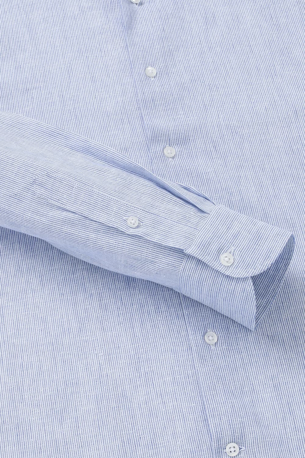 린넨 혼방 스트라이프 808 라이트블루 셔츠