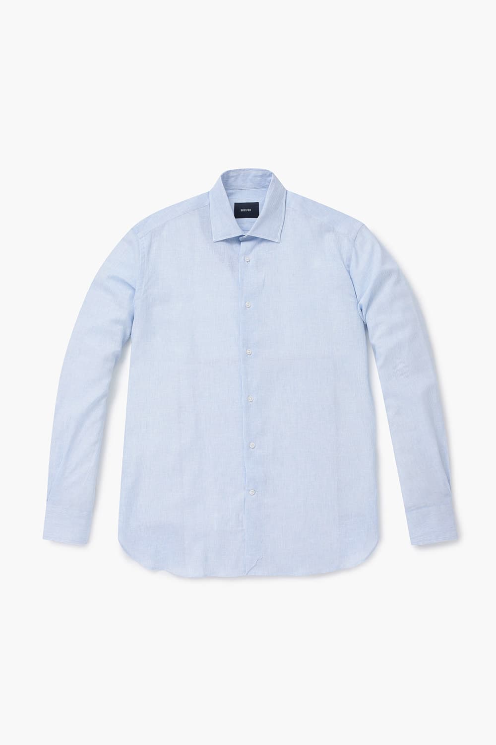 린넨 혼방 스트라이프 808 라이트블루 셔츠