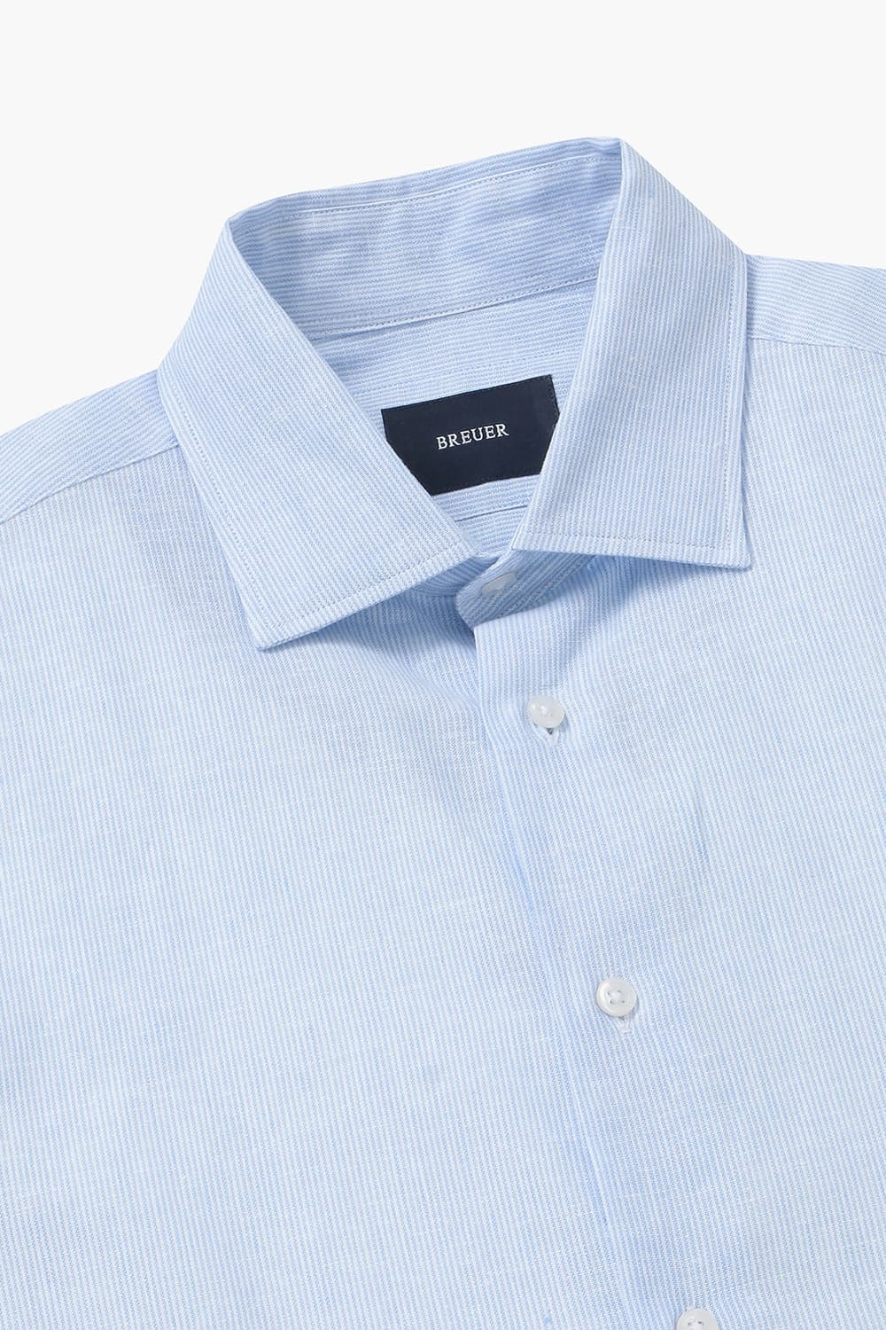 린넨 혼방 스트라이프 808 라이트블루 셔츠