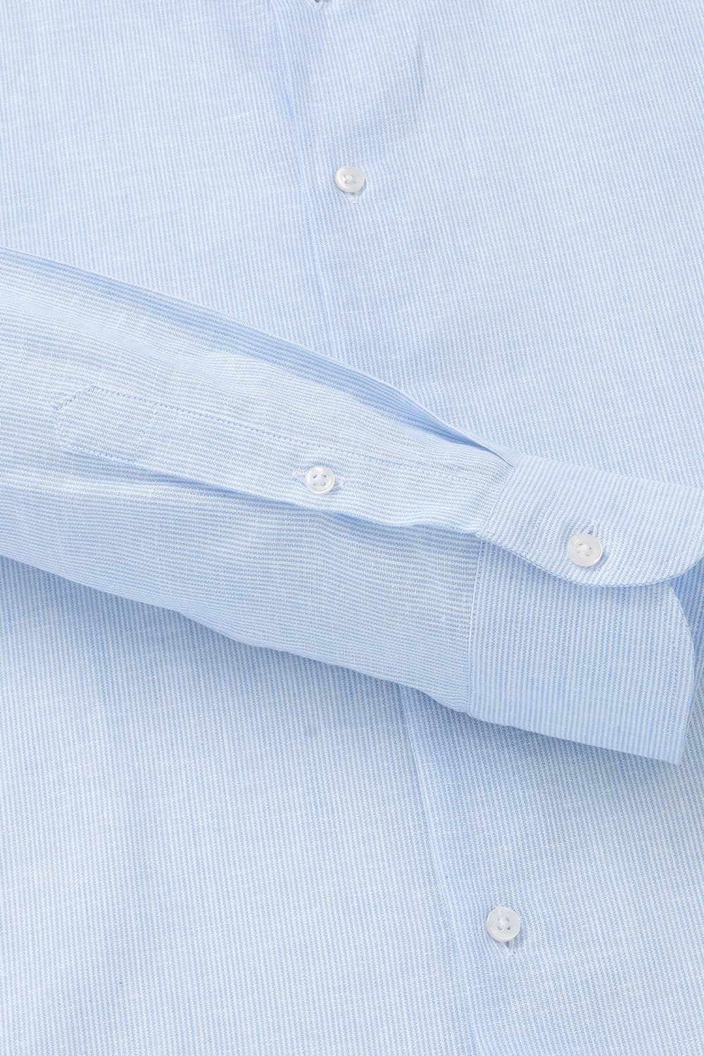 린넨 혼방 스트라이프 808 라이트블루 셔츠