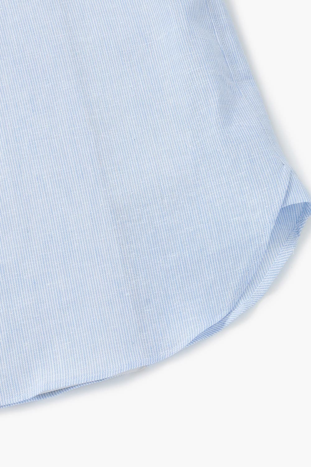 린넨 혼방 스트라이프 808 라이트블루 셔츠