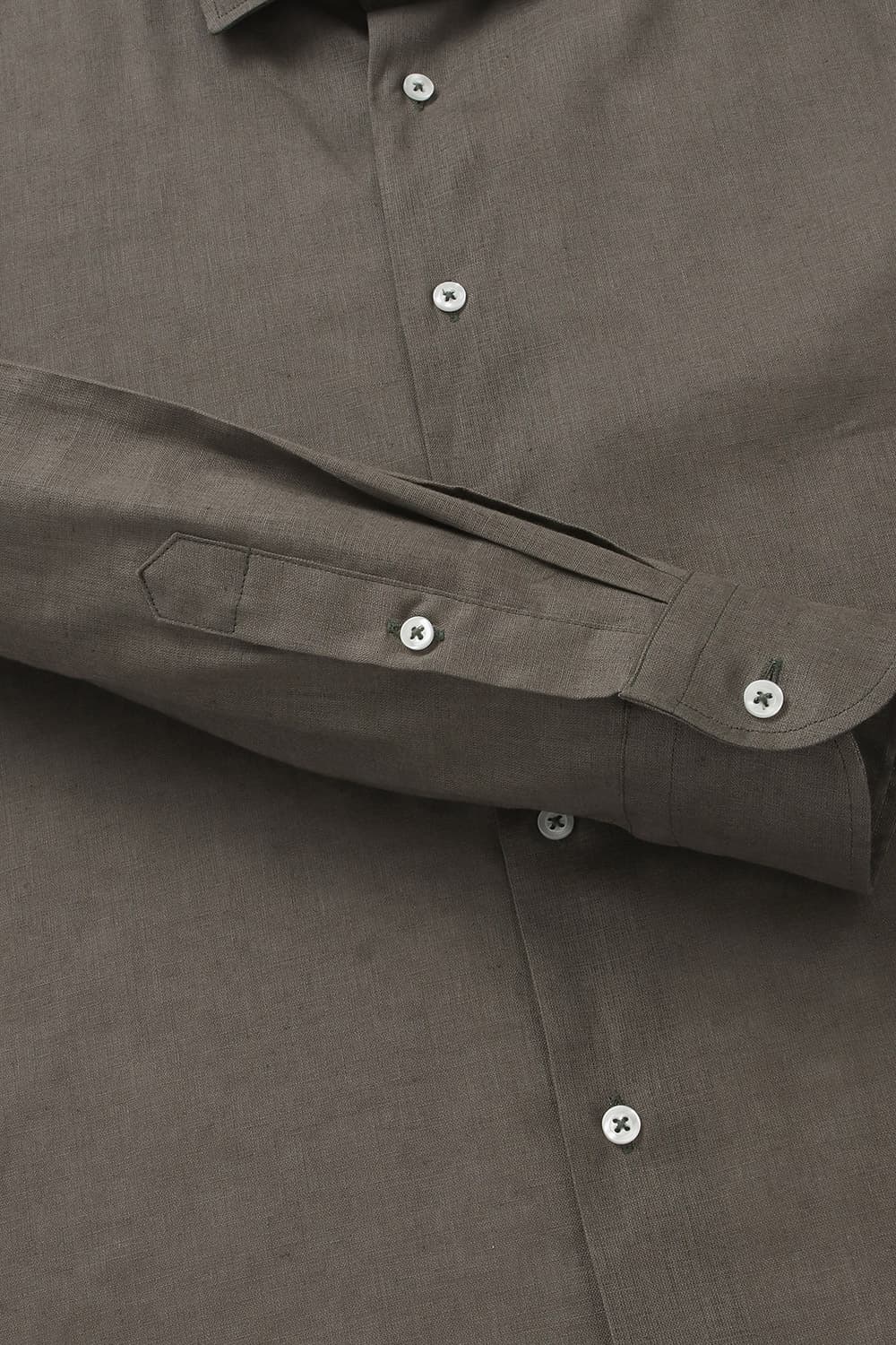 린넨 혼방 베이직 806 다크브라운 셔츠