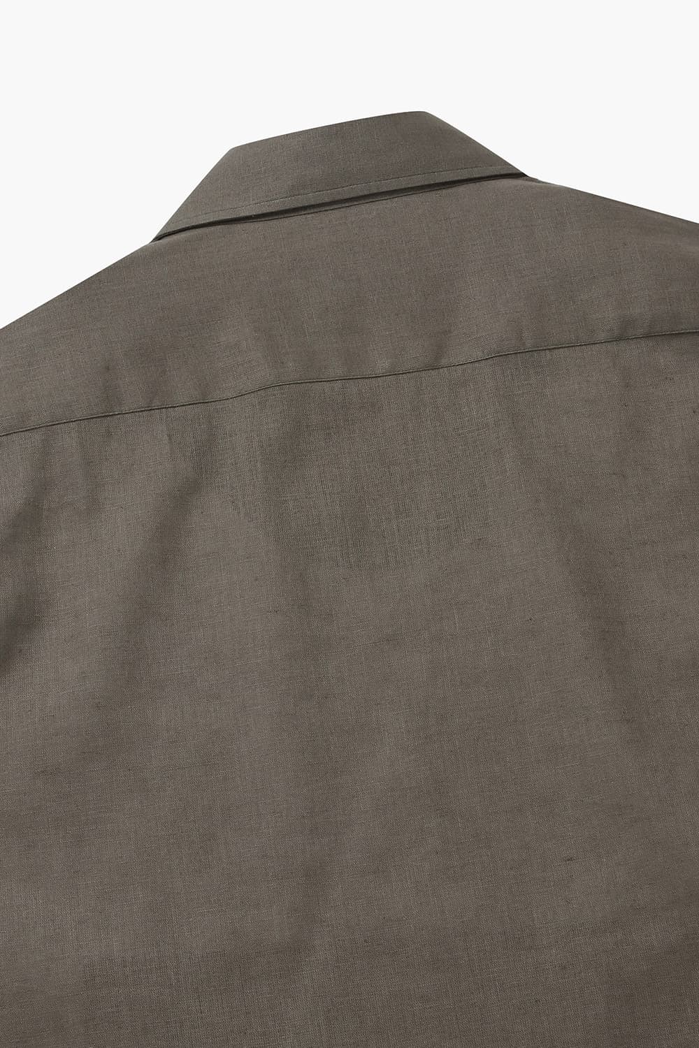 린넨 혼방 베이직 806 다크브라운 셔츠