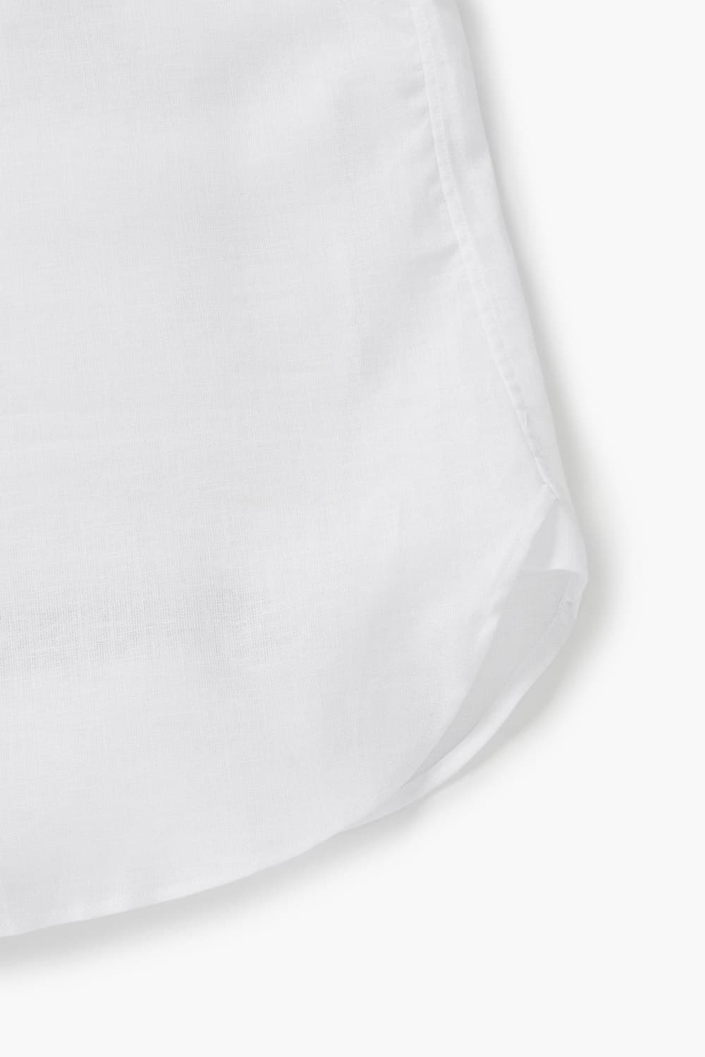 린넨 혼방 베이직 806 화이트 셔츠