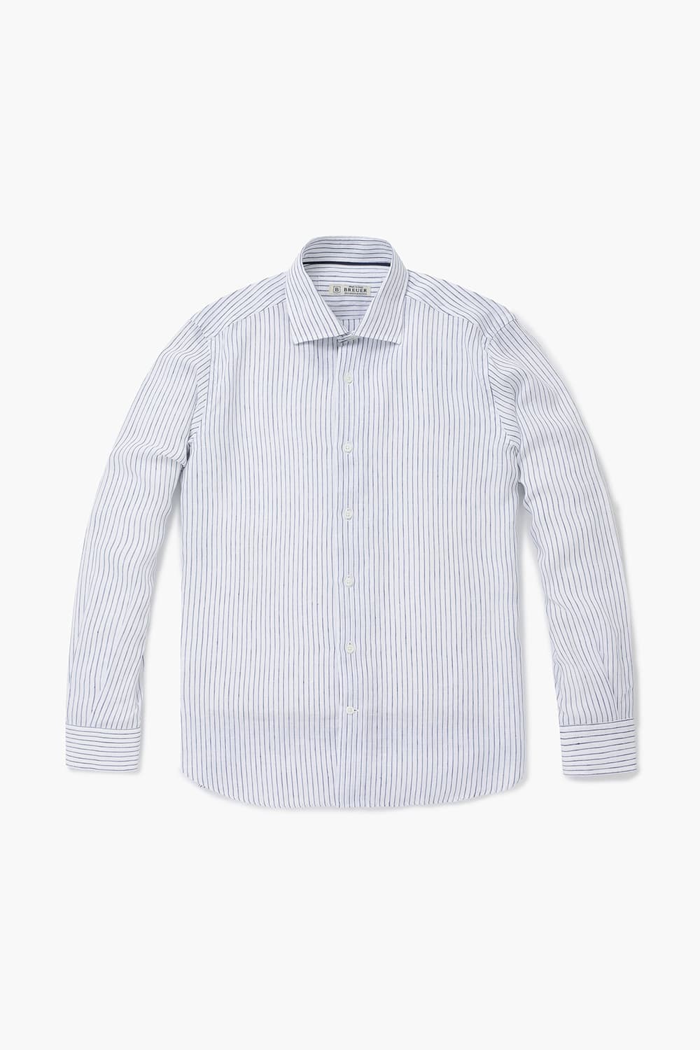 린넨 스트라이프 306 블루 셔츠