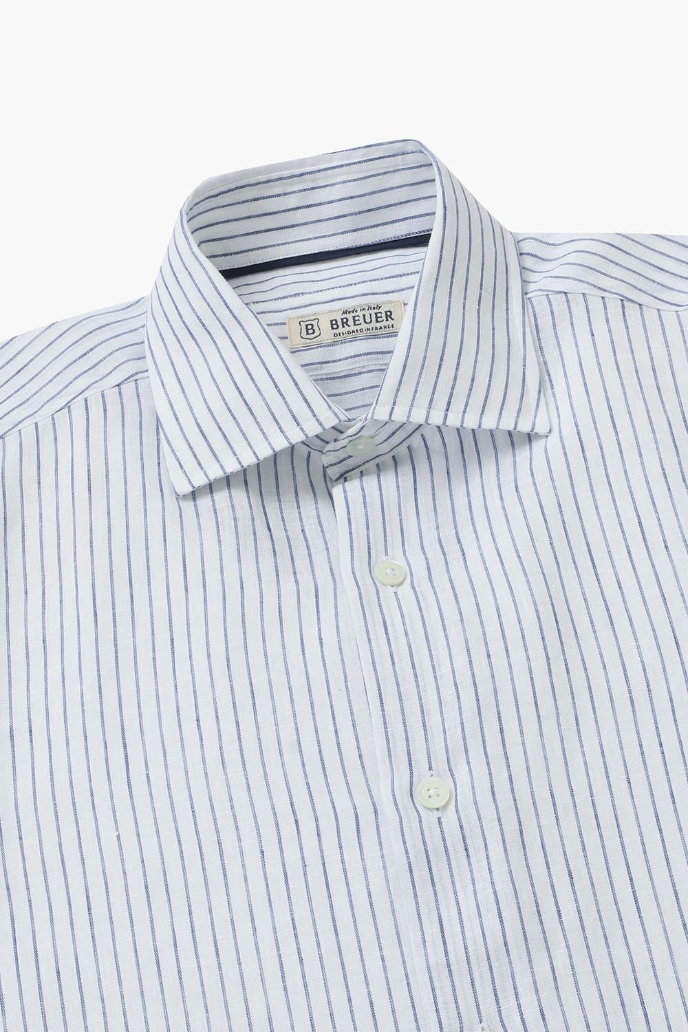 린넨 스트라이프 306 블루 셔츠
