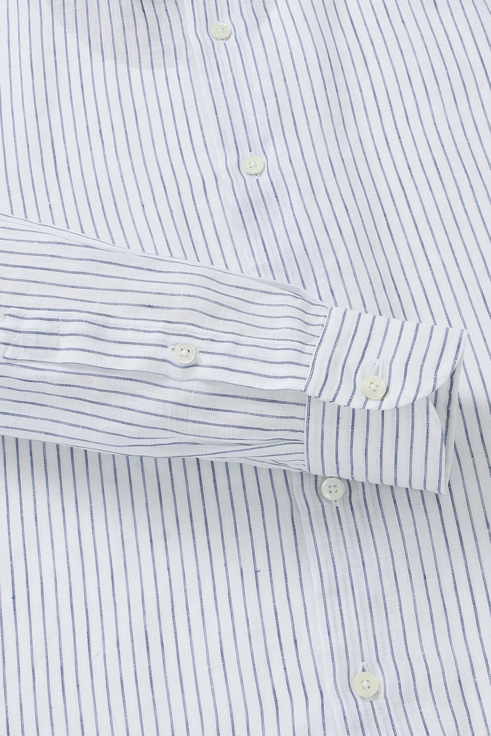 린넨 스트라이프 306 블루 셔츠