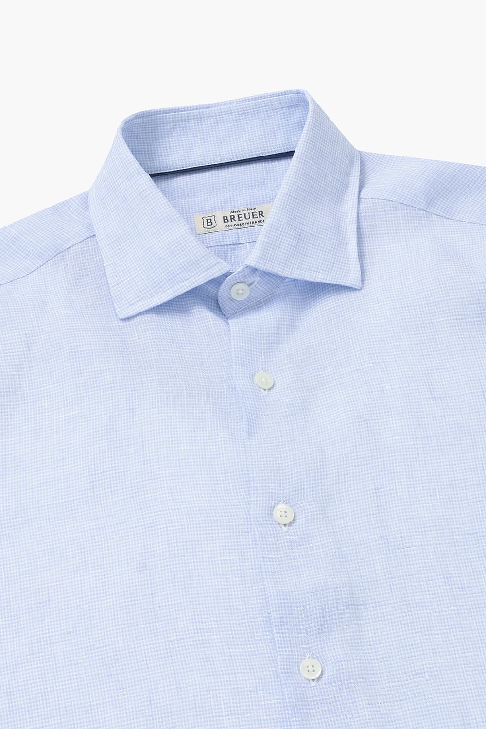 린넨 마이크로 하운드투스 305 라이트블루 셔츠