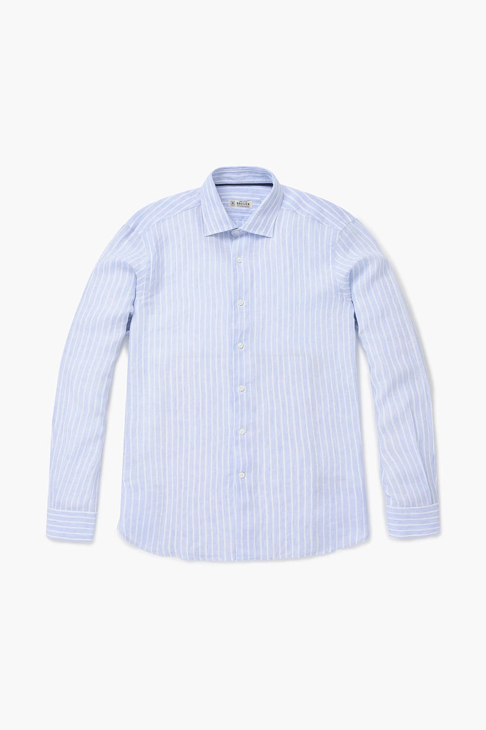 린넨 스트라이프 304 라이트블루 셔츠
