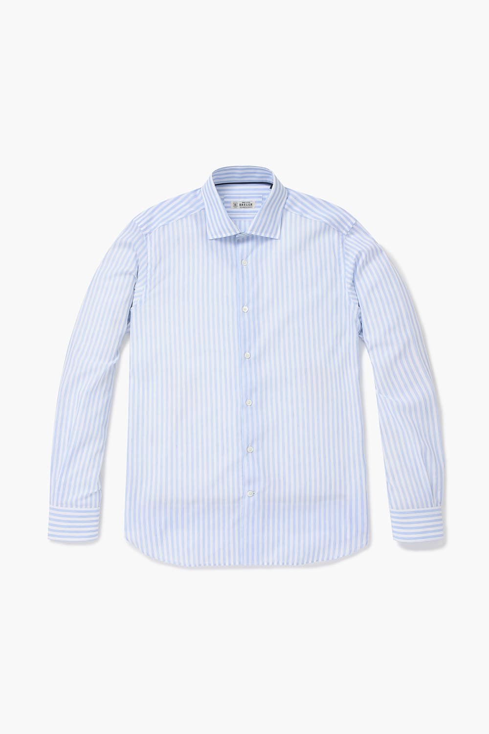 린넨 혼방 스트라이프 302 라이트블루 셔츠