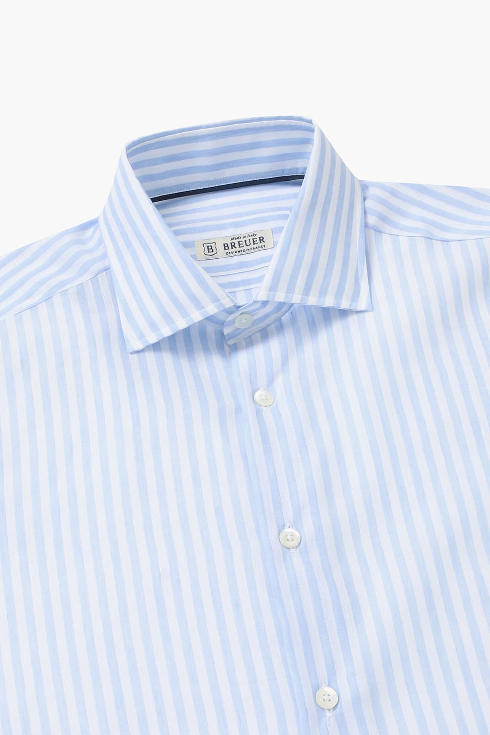 린넨 혼방 스트라이프 302 라이트블루 셔츠