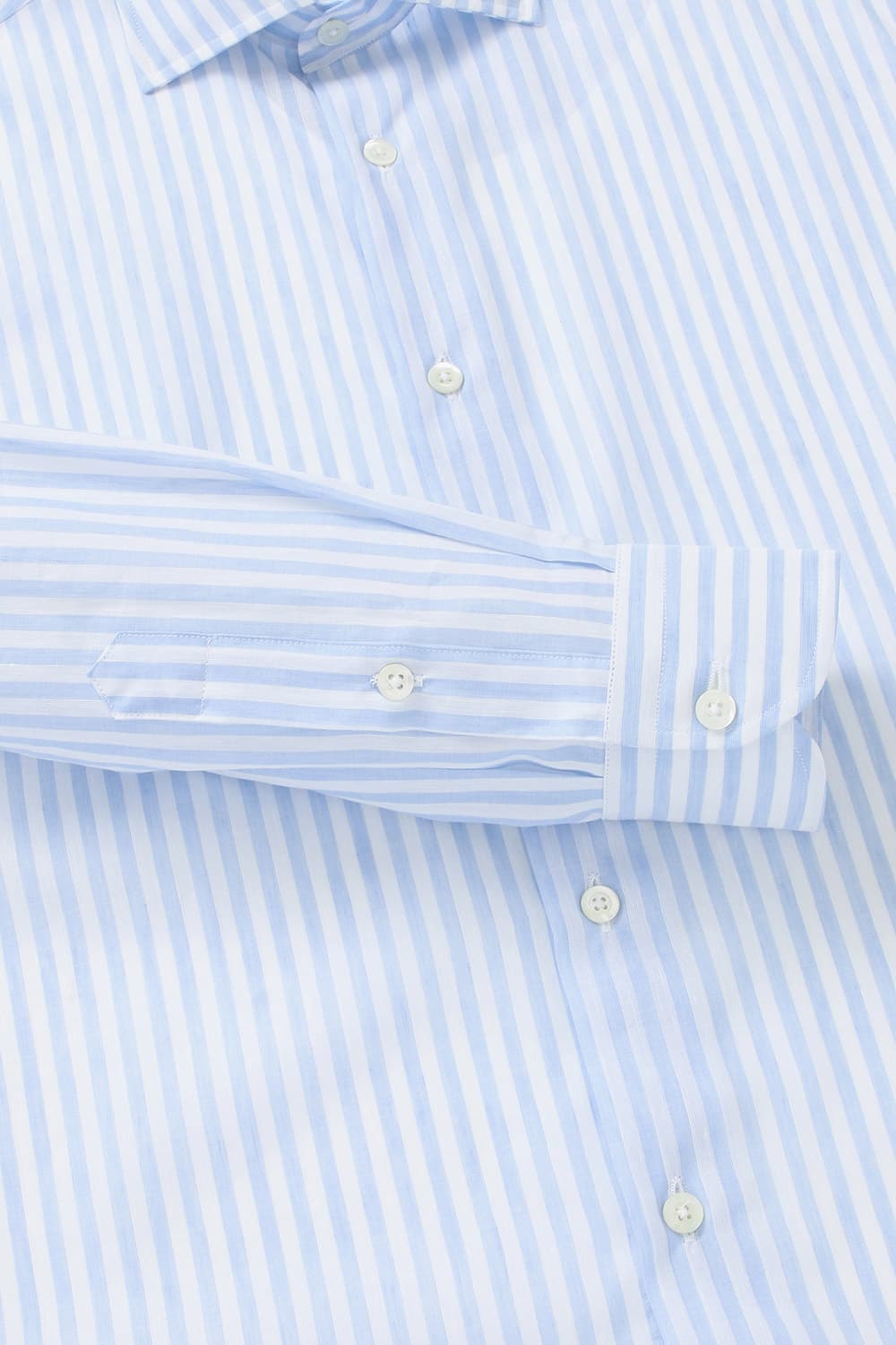 린넨 혼방 스트라이프 302 라이트블루 셔츠