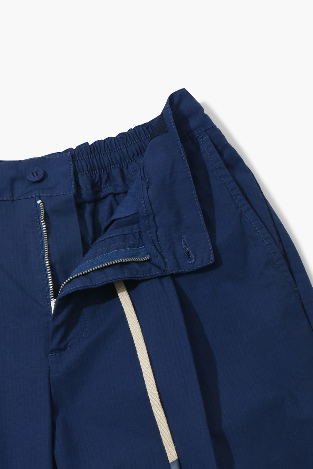 코튼 드로우스트링 세미와이드 804 네이비 팬츠