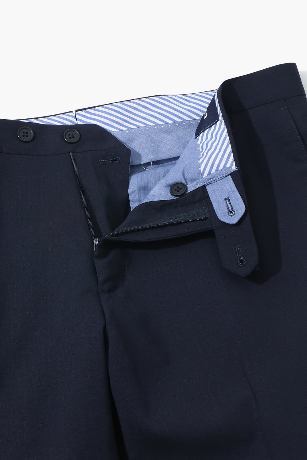 울 테이퍼드 801 다크네이비 팬츠