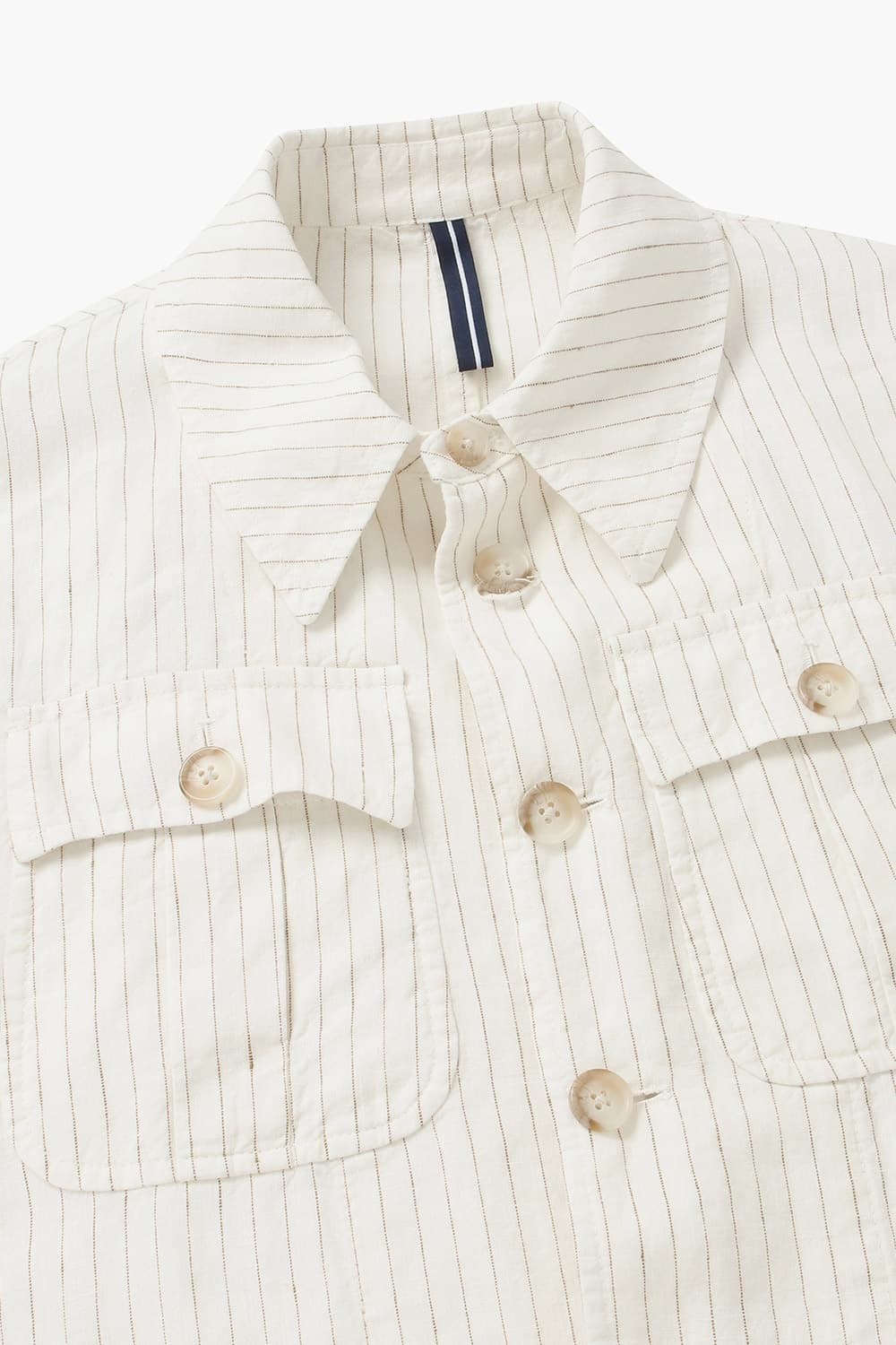 린넨 스트라이프 901 아이보리 캐주얼 자켓