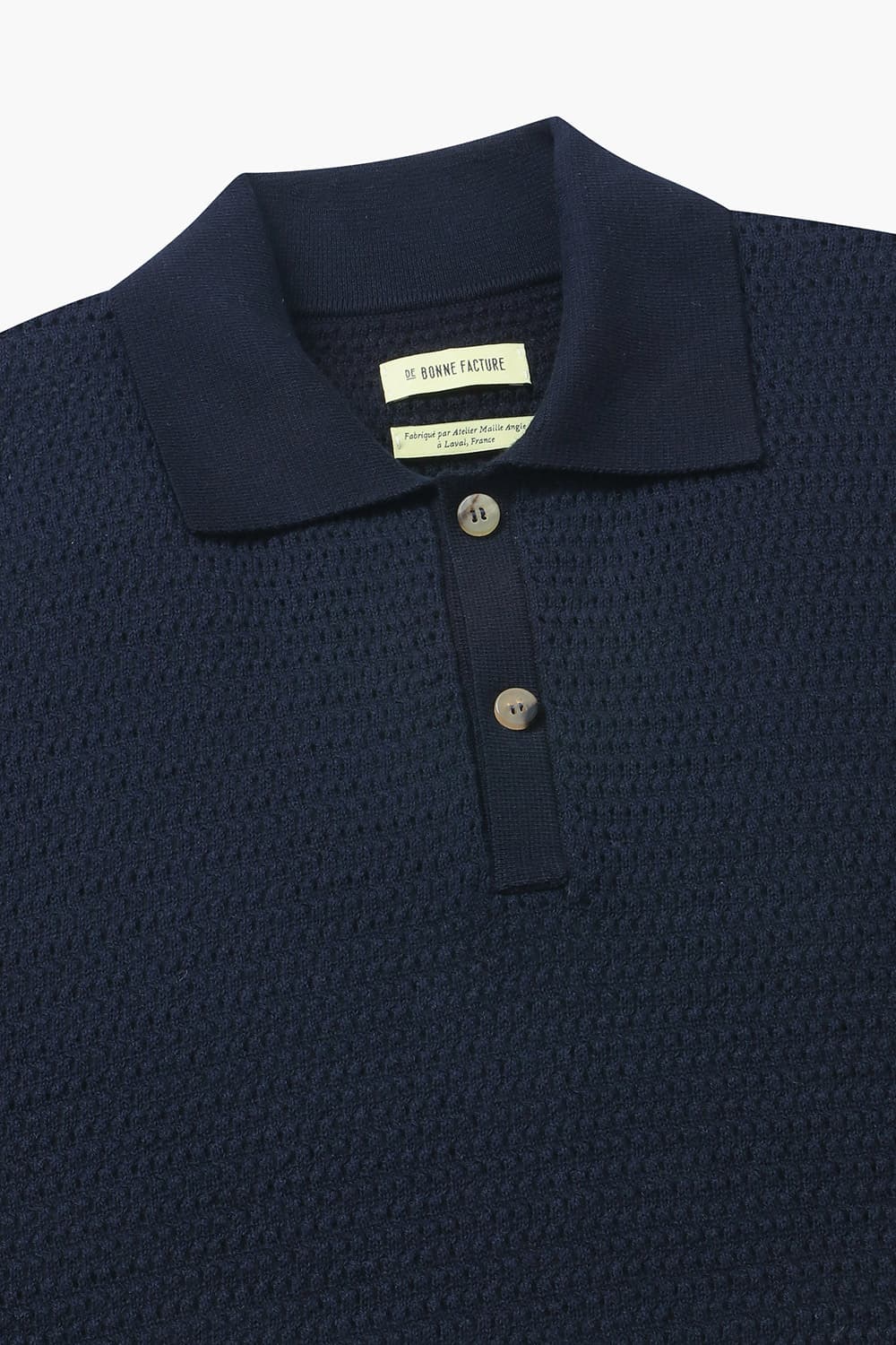 HONEYCOMB 코튼 폴로 002 다크네이비 반소매 니트