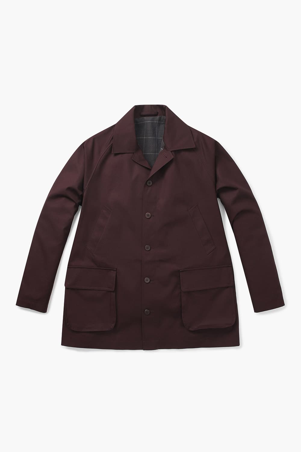 HUNTING 코튼 레글런 001 버건디 하프 코트