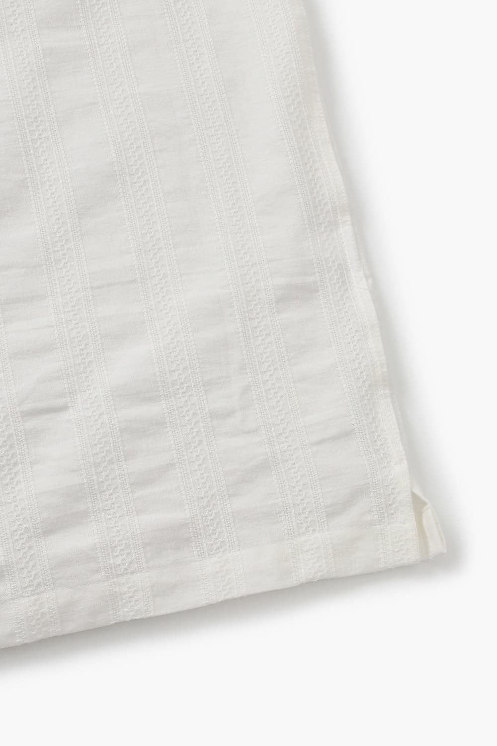 린넨 혼방 캠프 카라 002 화이트 반소매 셔츠