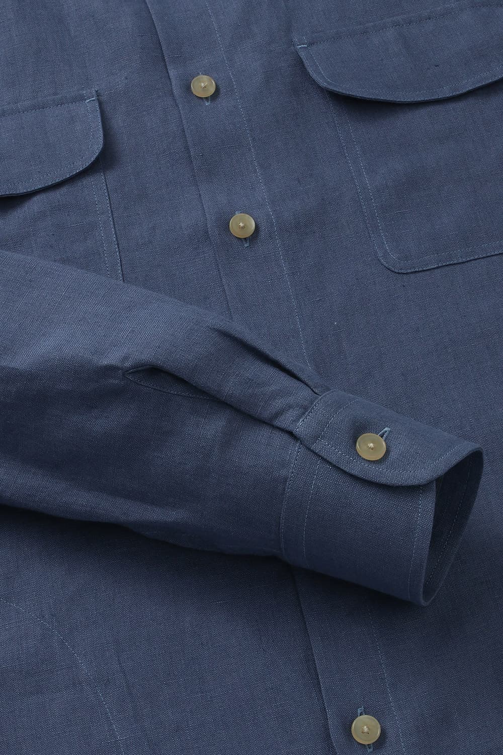 린넨 투 포켓 오버사이즈 006 네이비 셔츠
