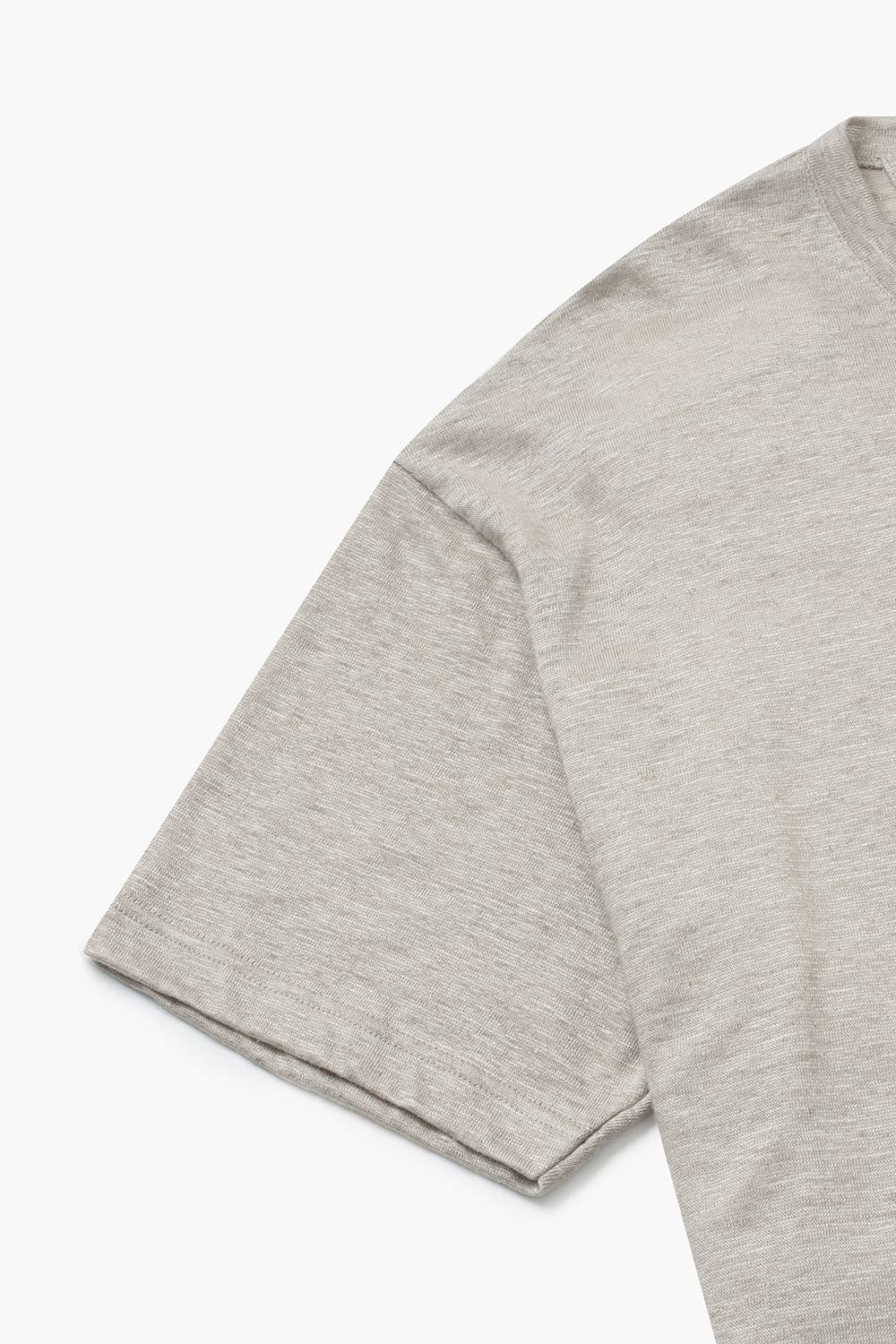 린넨 포켓 오버사이즈 003 라이트베이지 반소매 티셔츠