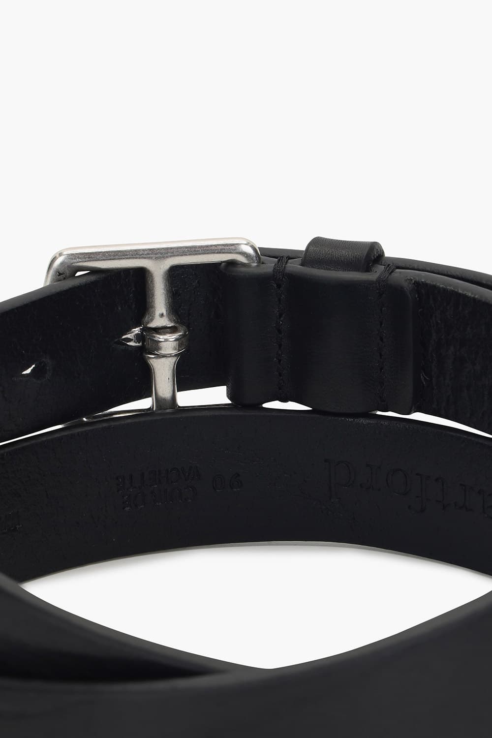 AUSTIN 소가죽 스퀘어 버클 캐주얼 정장 001 블랙 벨트