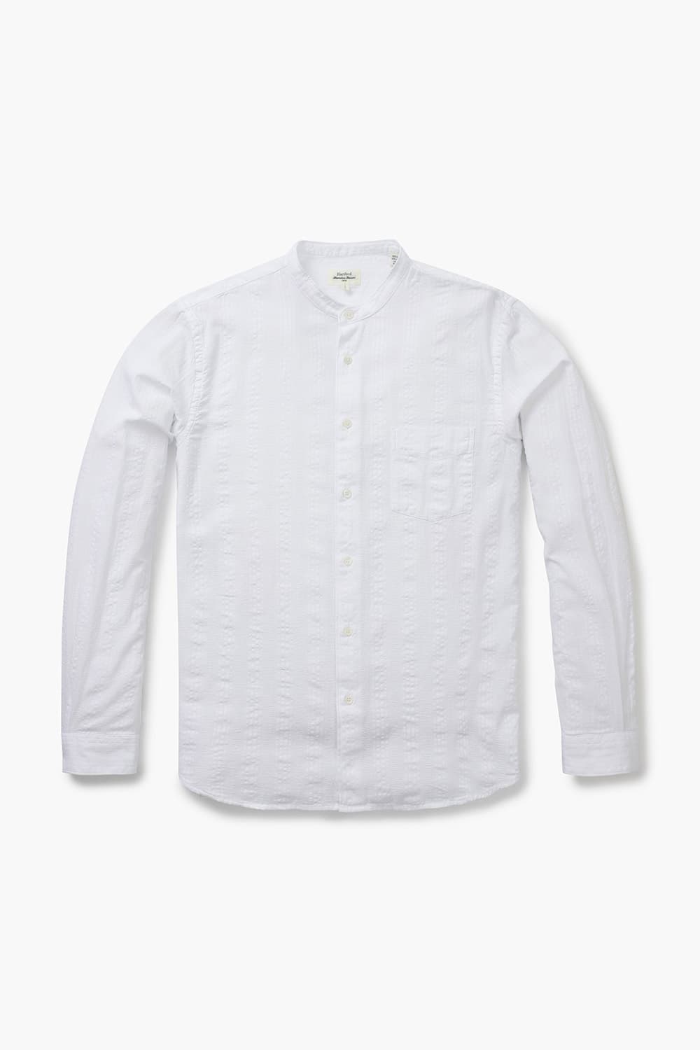 코튼 차이나 카라 002 화이트 셔츠