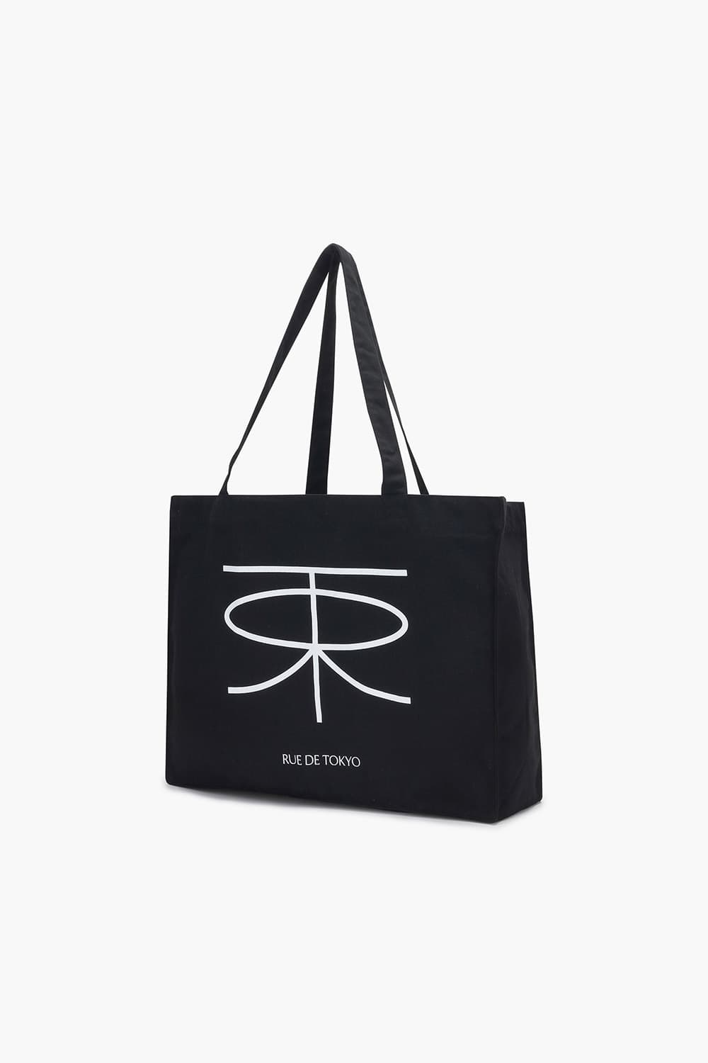 코튼 빅 로고 에코 001 블랙 숄더백