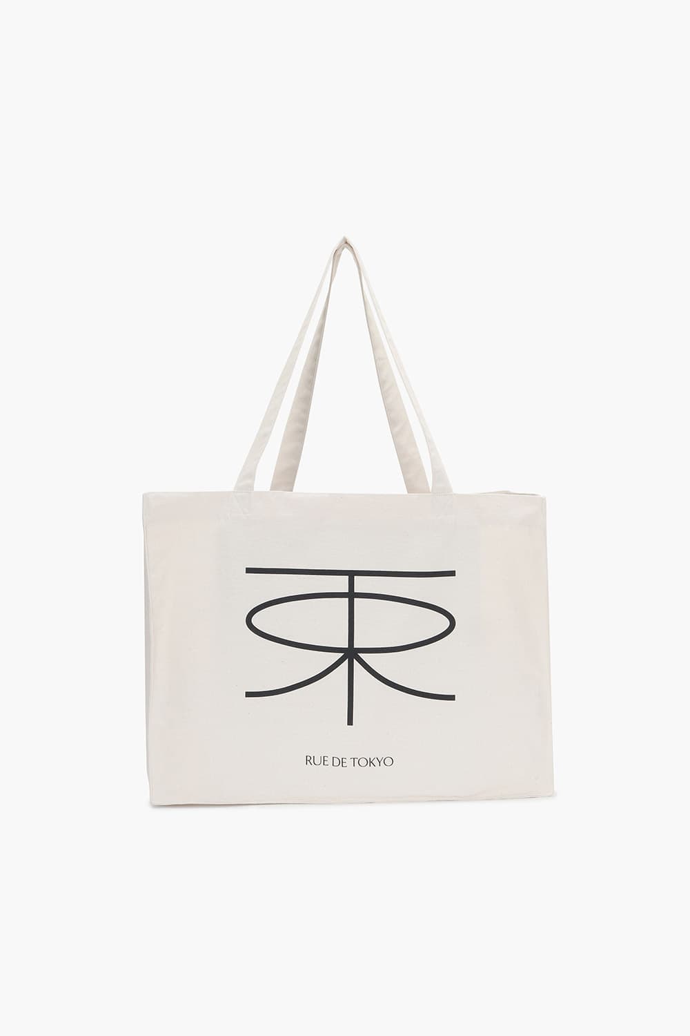 코튼 빅 로고 에코 001 아이보리 숄더백