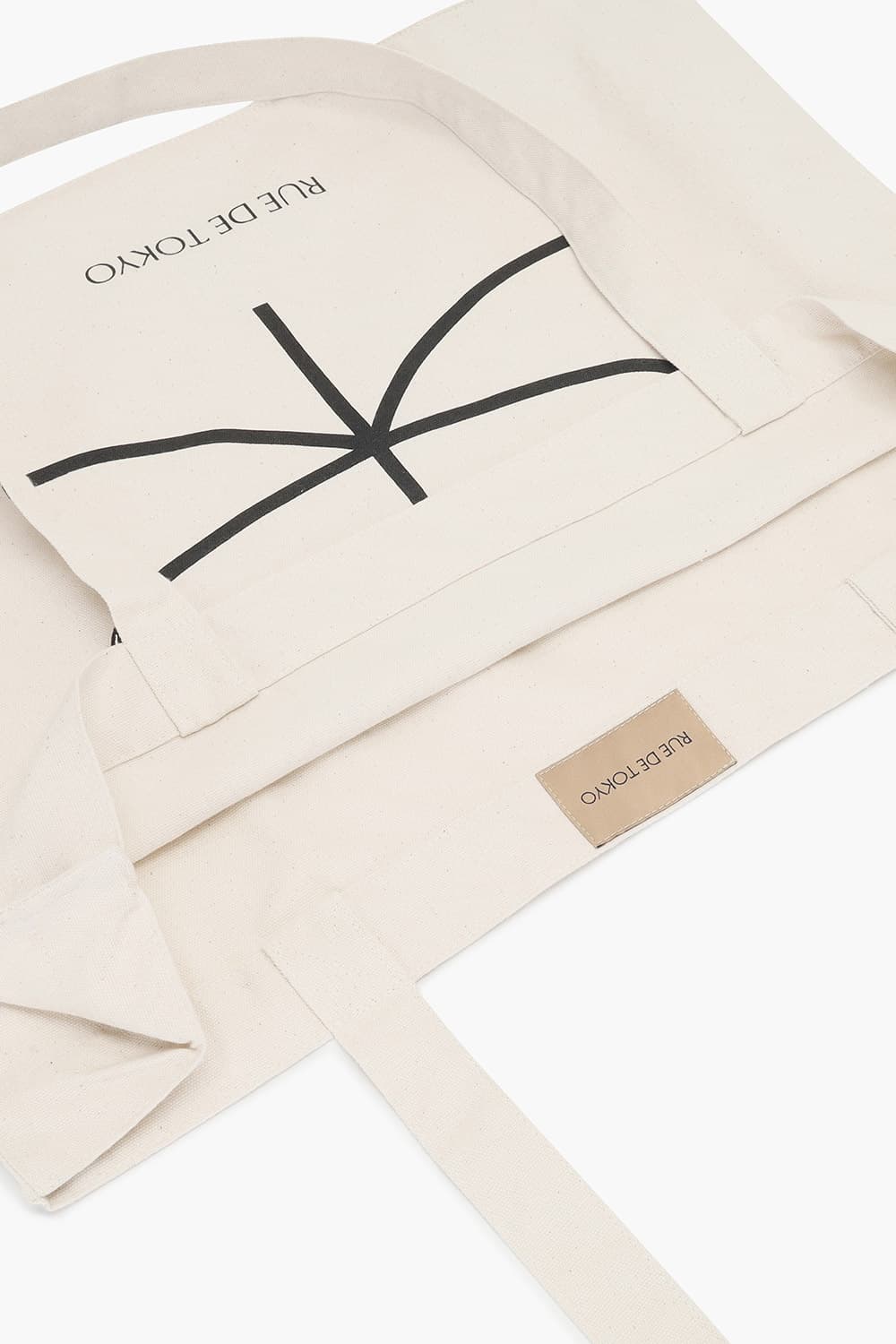 코튼 빅 로고 에코 001 아이보리 숄더백