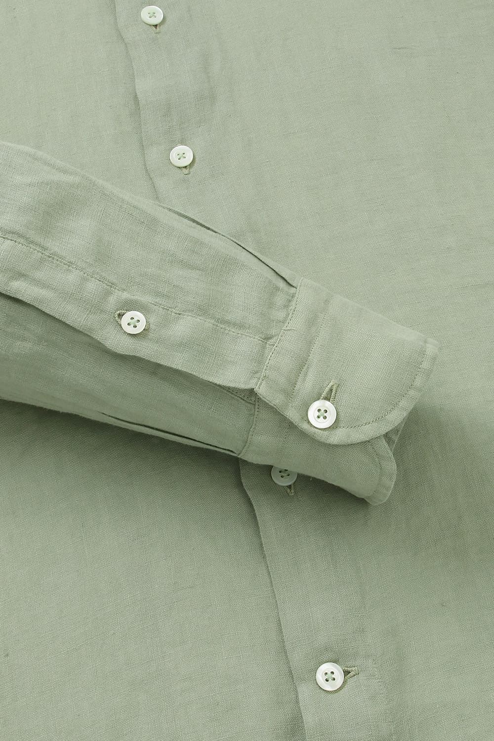 린넨 베이직 307 라이트그린 셔츠