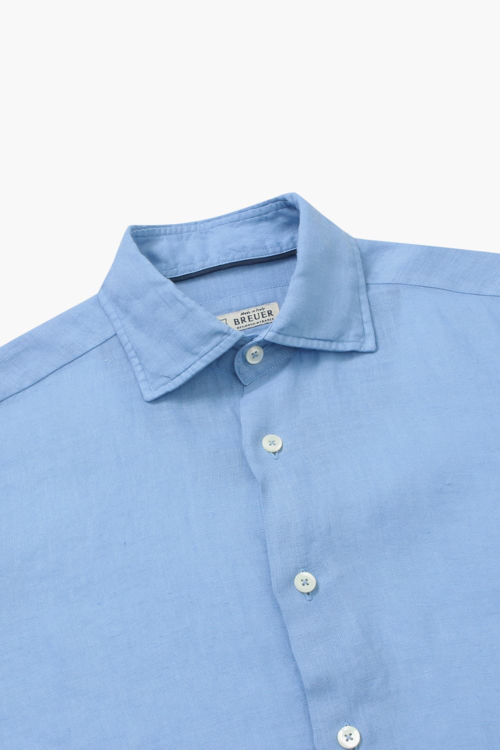 린넨 베이직 307 블루 셔츠