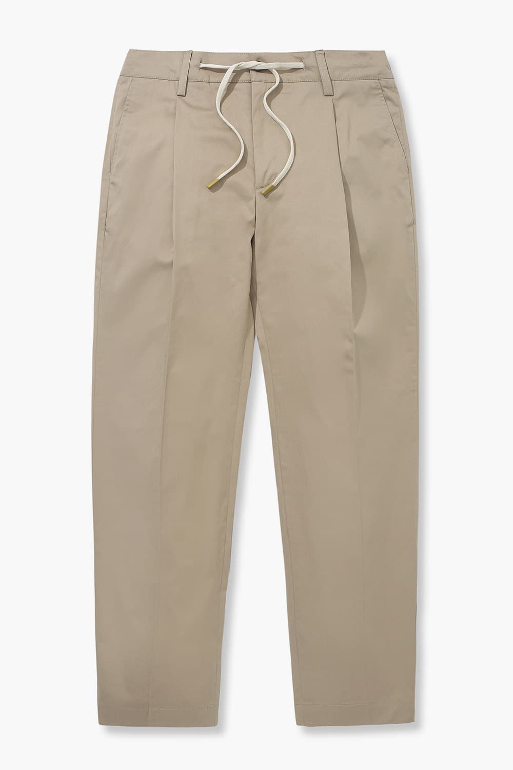 코튼 드로우스트링 세미와이드 805 베이지 팬츠