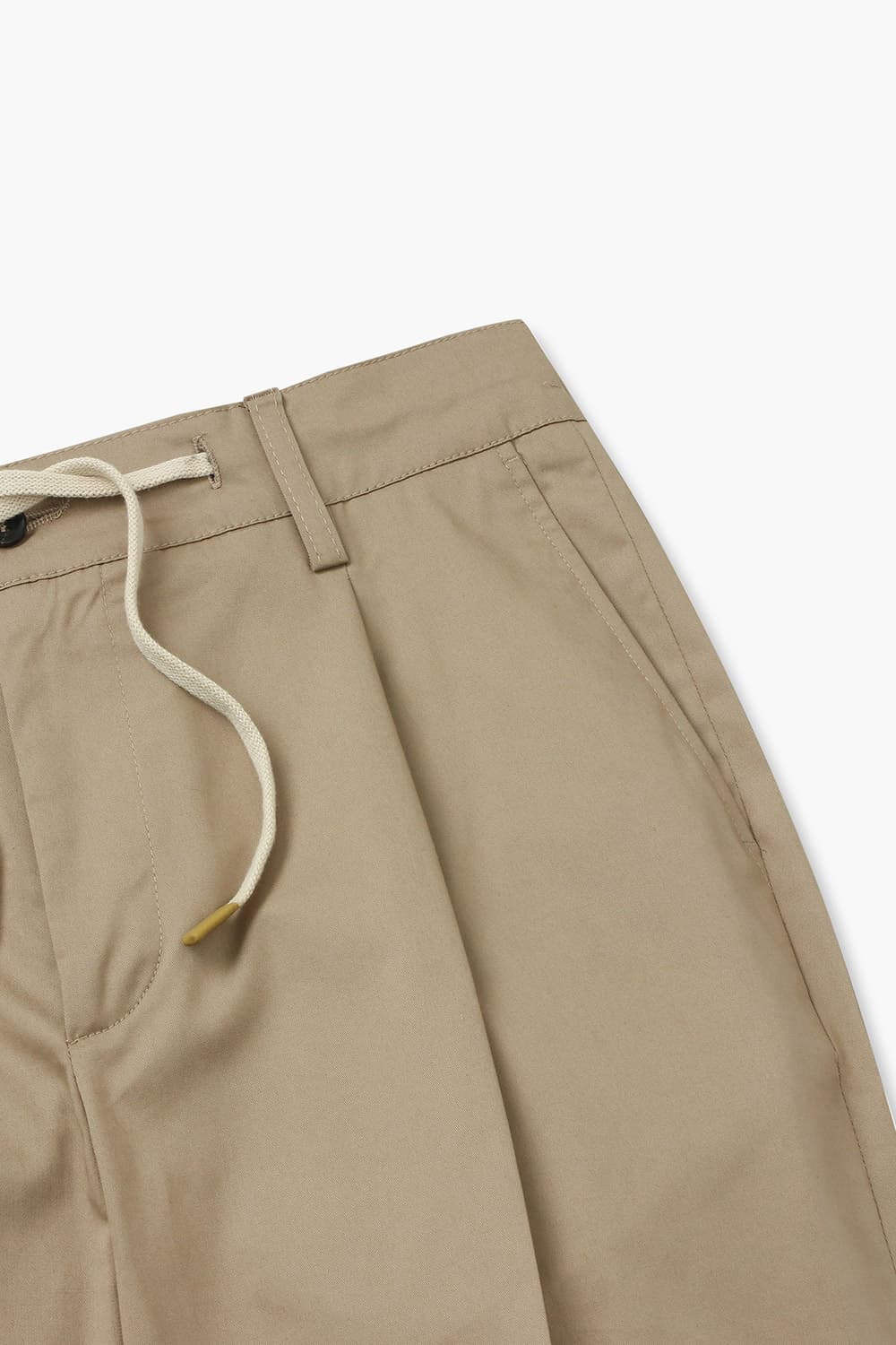 코튼 드로우스트링 세미와이드 805 베이지 팬츠