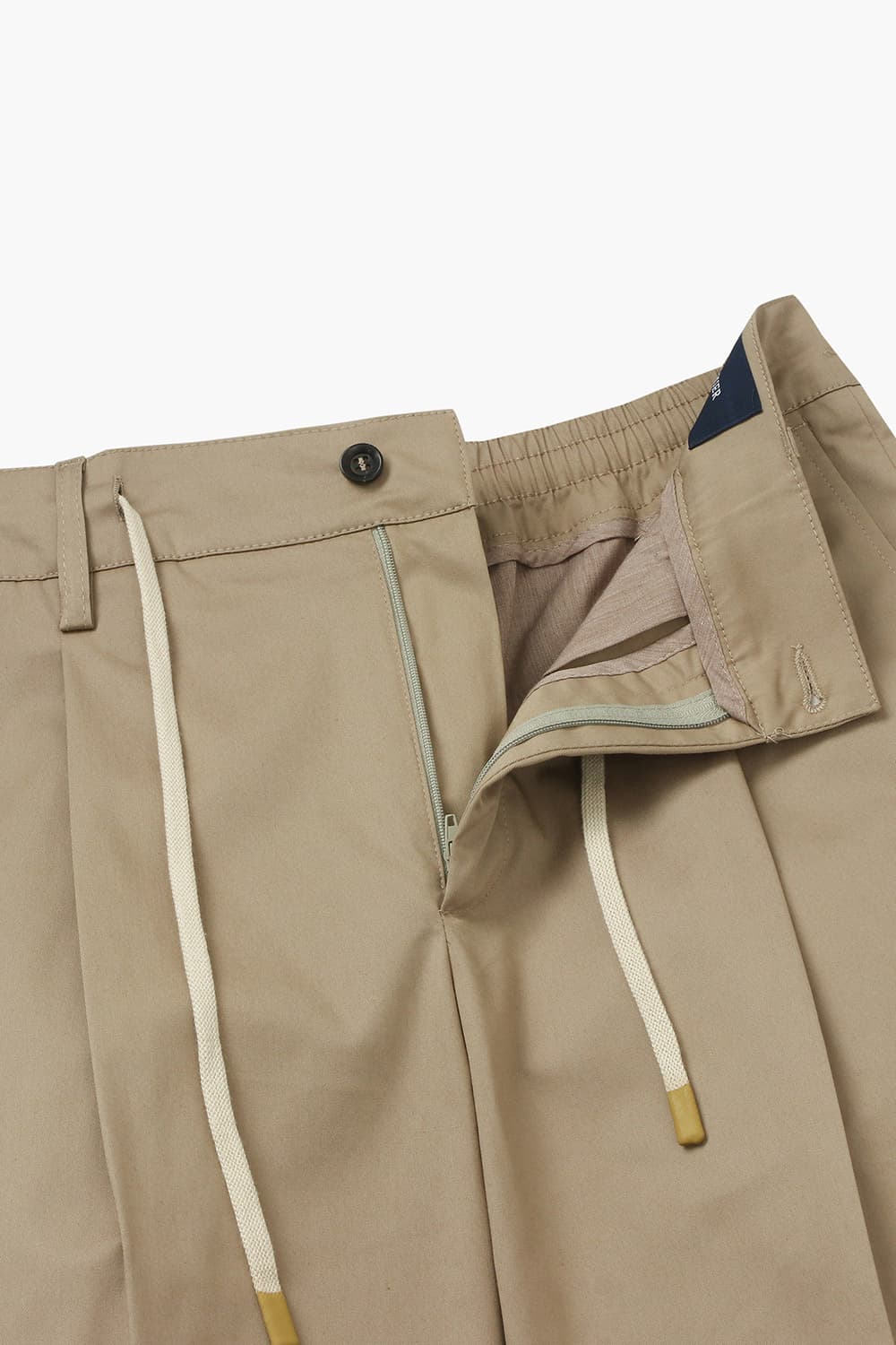 코튼 드로우스트링 세미와이드 805 베이지 팬츠